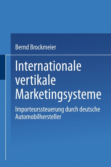 bokomslag Internationale vertikale Marketingsysteme