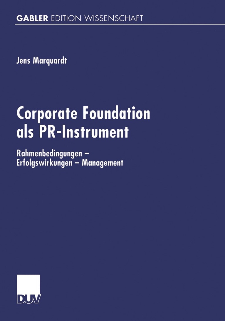 Corporate Foundation als PR-Instrument 1