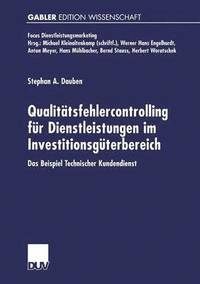 bokomslag Qualittsfehlercontrolling fr Dienstleistungen im Investitionsgterbereich