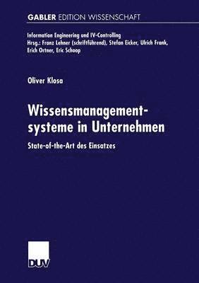bokomslag Wissensmanagementsysteme in Unternehmen: State-Of-The-Art Des Einsatzes