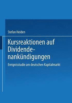 bokomslag Kursreaktionen auf Dividendenankundigungen