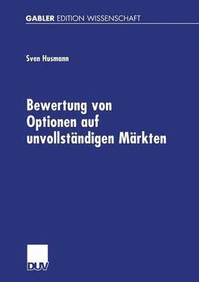 bokomslag Bewertung von Optionen auf unvollstandigen Markten