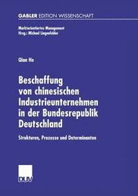 bokomslag Beschaffung von chinesischen Industrieunternehmen in der Bundesrepublik Deutschland