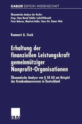 Erhaltung der finanziellen Leistungskraft gemeinnutziger Nonprofit-Organisationen 1