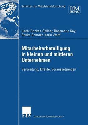 bokomslag Mitarbeiterbeteiligung in Kleinen Und Mittleren Unternehmen: Verbreitung, Effekte, Voraussetzungen