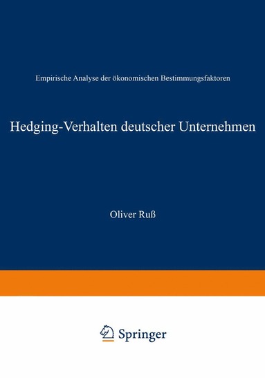 bokomslag Hedging-Verhalten deutscher Unternehmen