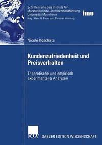 bokomslag Kundenzufriedenheit und Preisverhalten