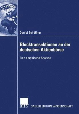 bokomslag Blocktransaktionen an der deutschen Aktienbrse