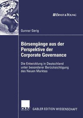 bokomslag Brsengnge aus der Perspektive der Corporate Governance