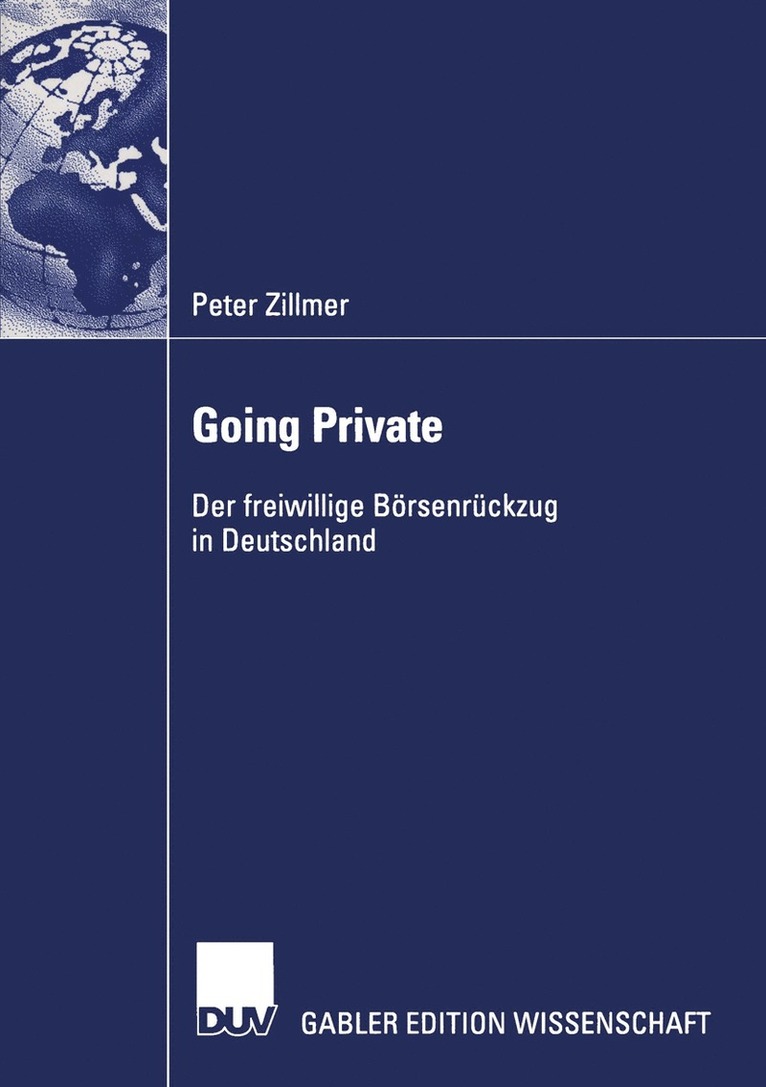 Peter Zillmer - Going Private, Häftad