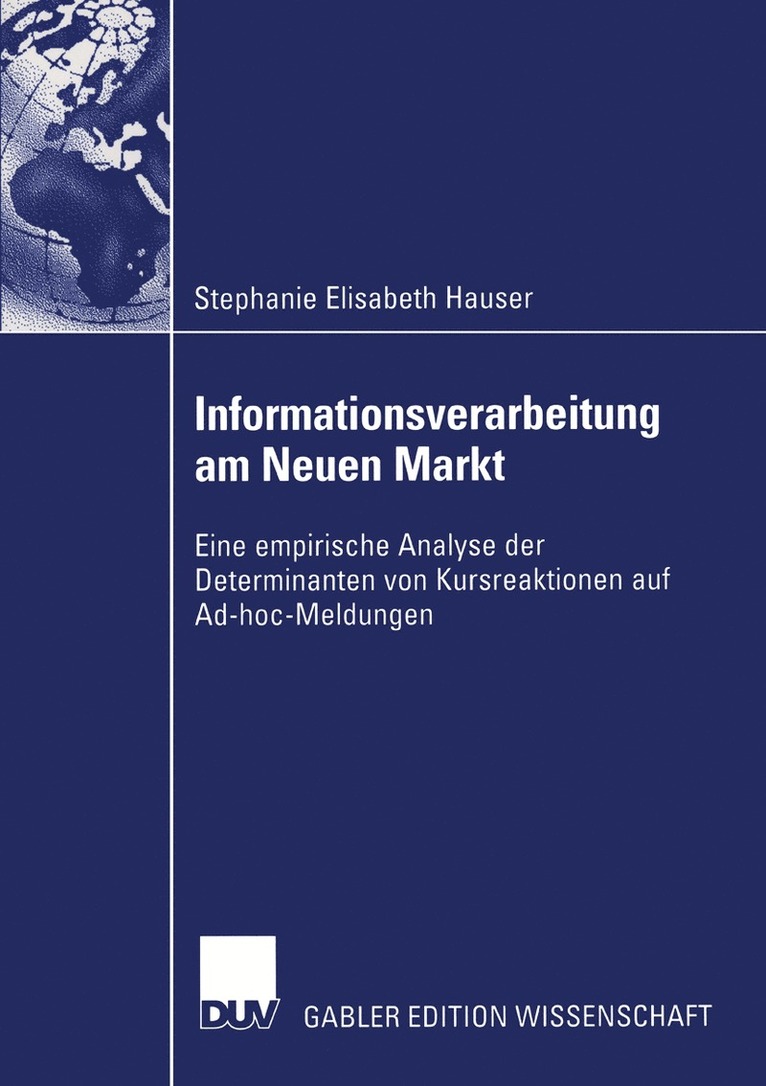 Stephanie Elisabeth Hauser - Informationsverarbeitung am Neuen Markt, Häftad