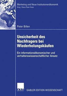 bokomslag Unsicherheit des Nachfragers bei Wiederholungskufen