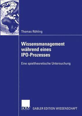 bokomslag Wissensmanagement während eines IPO-Prozesses