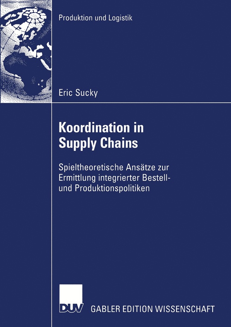 Eric Sucky - Koordination in Supply Chains, Häftad
