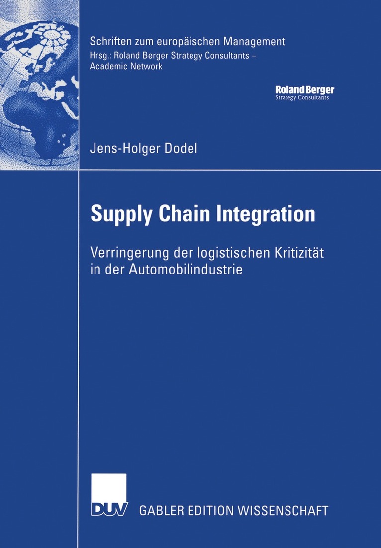 Jens-Holger Dodel - Supply Chain Integration, Häftad