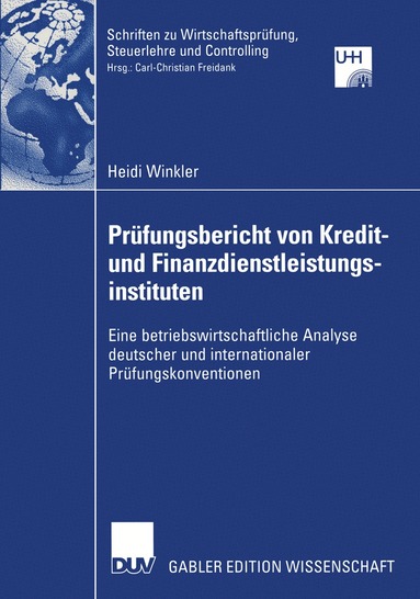Heidi Winkler - Prüfungsbericht von Kredit— und Finanzdienstleistungsinstituten, Häftad
