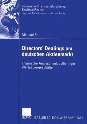 bokomslag Directors' Dealings am deutschen Aktienmarkt