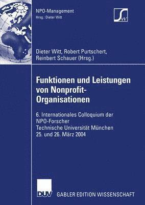 bokomslag Funktionen und Leistungen von Nonprofit-Organisationen