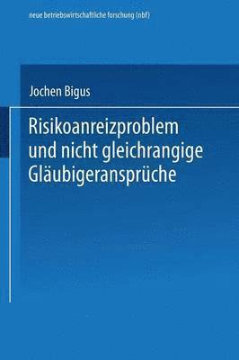 bokomslag Risikoanreizproblem und nicht gleichrangige Gläubigeransprüche