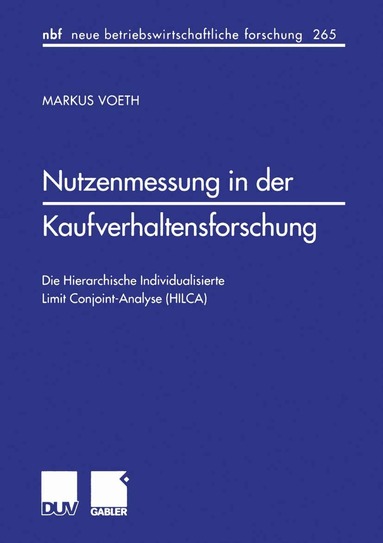 Markus Voeth - Nutzenmessung in der Kaufverhaltensforschung, Häftad