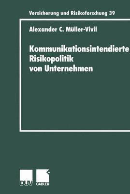 bokomslag Kommunikationsintendierte Risikopolitik von Unternehmen