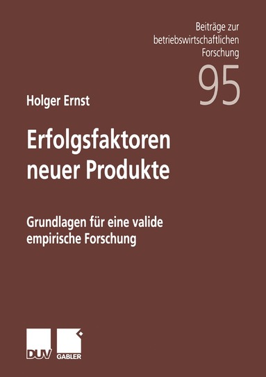 bokomslag Erfolgsfaktoren neuer Produkte