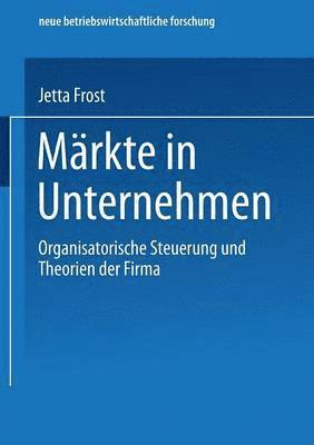 bokomslag Märkte in Unternehmen