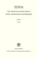 bokomslag Edda. Die Lieder des Codex regius 1