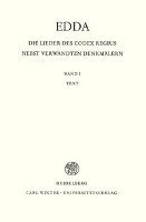 Edda. Die Lieder des Codex regius nebst verwandten Denkmälern 01. Text 1