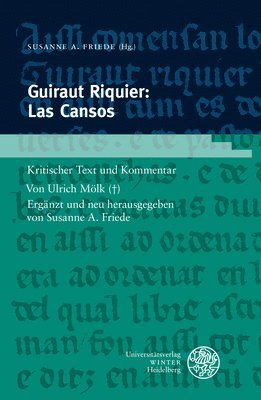 bokomslag Guiraut Riquier: Las Cansos