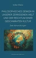 Philosophisches Denken in unserer zerrissenen Welt und der Reichtum einer geschmähten Kultur 1