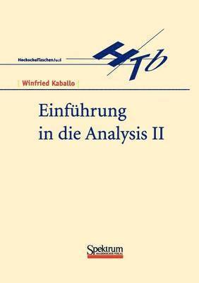 Einfuhrung in die Analysis II 1