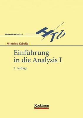 bokomslag Einführung in die Analysis I