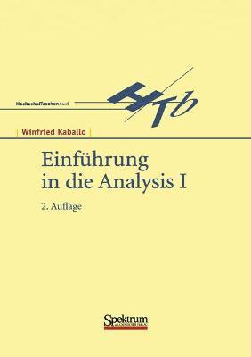 Einfhrung in die Analysis I 1