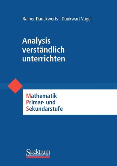 bokomslag Analysis Verständlich Unterrichten: Mathematik Primär- Und Sekundarstufe