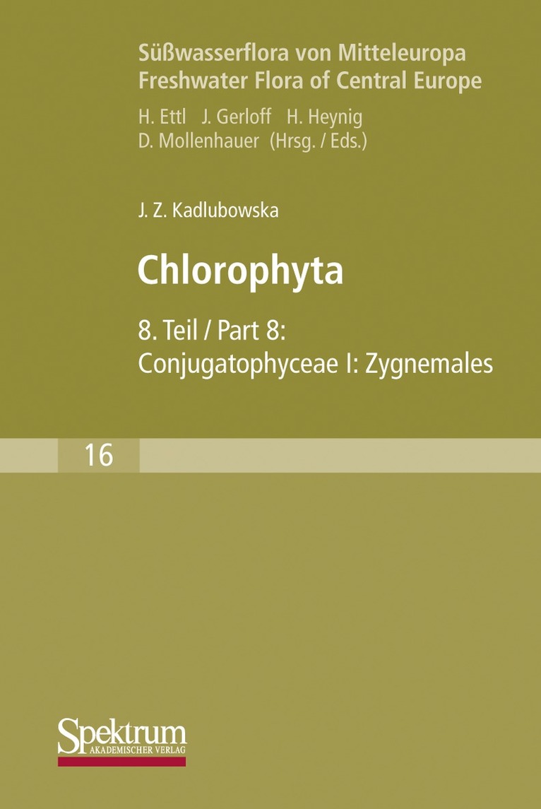 Swasserflora von Mitteleuropa, Bd. 16: Chlorophyta VIII 1