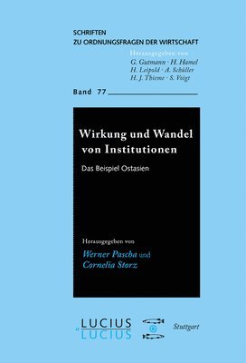 bokomslag Wirkung Und Wandel Von Institutionen