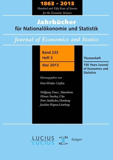 Wolfgang Franz, Peter Winker - 150 Years Journal of Economics and Statistics, Inbunden