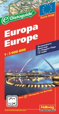 bokomslag Europa Distoguide Hallwag karta : 1:3,6milj