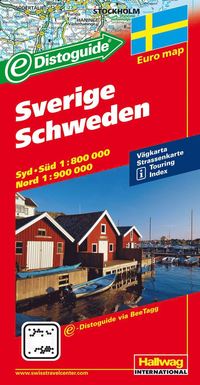 bokomslag Sverige Distoguide Hallwag karta : 1:800000-1:900000