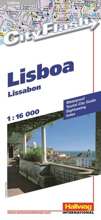 bokomslag Lissabon City Flash Hallwag stadskarta : 1:16000