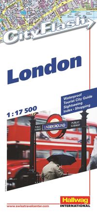 bokomslag London City Flash Hallwag stadskarta : 1:17500