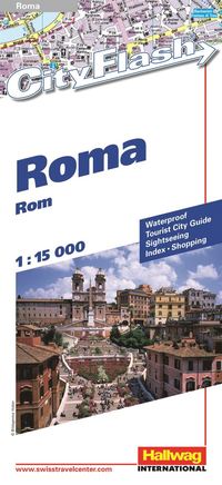 bokomslag Rom City Flash Hallwag stadskarta : 1:15000