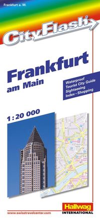 bokomslag Frankfurt City Flash Hallwag stadskarta : 1:20000