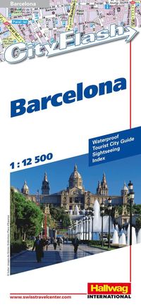 bokomslag Barcelona City Flash Hallwag stadskarta : 1:12500
