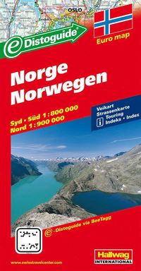bokomslag Norge Distoguide Hallwag karta : 1:800000-1:900000