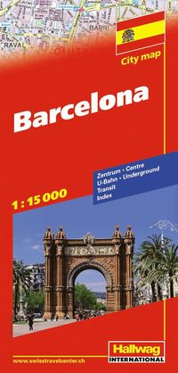 bokomslag Barcelona Hallwag stadskarta : 1:15000