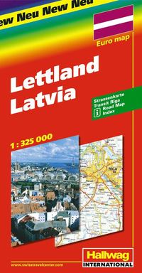 bokomslag Lettland Hallwag karta : 1:325000