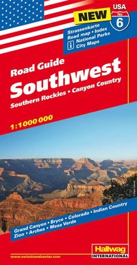 bokomslag USA Southwest/Sydvästra USA karta nr 6 Hallwag : 1:1milj
