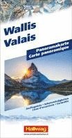 Hallwag Kümmerly+Frey AG - Wallis Vallais  Panoramic map. Tillgänglighet: Lägg i varukorg